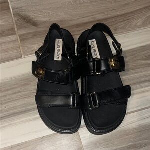 Steve Madden Black Platform Sandals